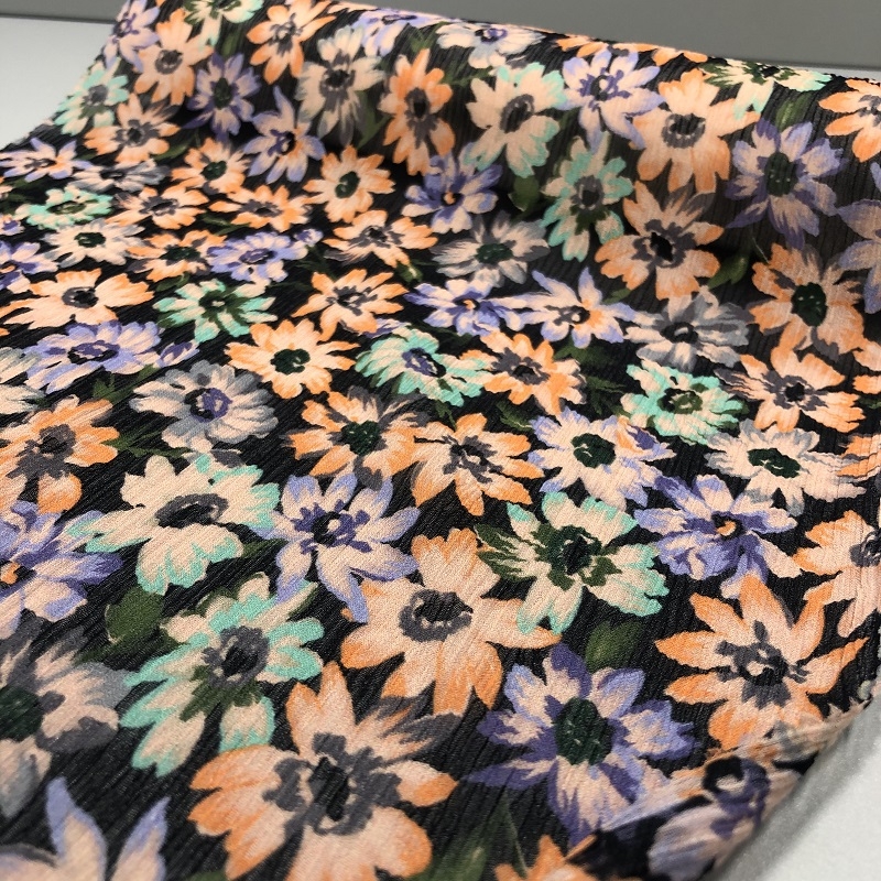 SILK VISCOSE CRINKLE